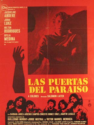 Item #55-3269 Las Puertas del Paraiso. Movie poster. (Cartel de la Película). Jorge Luke...