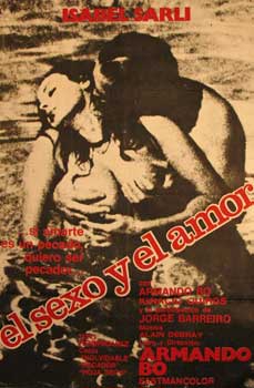 Item #55-3274 El Sexo y el Amor. Movie poster. (Cartel de la Película). Jorge Barreiro...