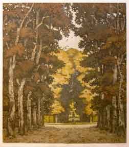 Zamponi, I. Stetti(?) - View Through a Tree Lined Avenue