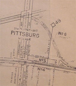 Item #56-0209 Right of Way and Track Map for Pittsburg, Contra Costa County, California. Southern...