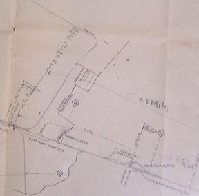 Item #56-0236 Map of Oakland Railroad Yard Limits, California. Southern Pacific Lines, Calif San...