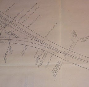 Item #56-0264 Station Plan of Klamath Falls, Oregon. Map. Southern Pacific Lines, Calif San Francisco.