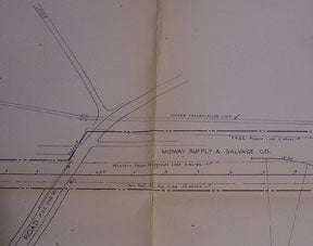 Item #56-0271 Station Plan for Henderson, San Mateo County, California. Map. Southern Pacific...