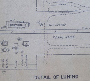 Item #56-0279 Right of Way and Track Map of Luning, Mineral County, Nevada. Southern Pacific...