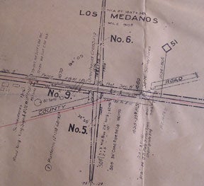 Item #56-0282 Right of Way and Track Map of Los Medanos, Contra Costa County, California. Southern Pacific Lines, Calif San Francisco.