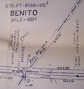 Item #56-0325 Right of Way and Track Map of Benito, Cromir and Vicinity, Fresno County,...