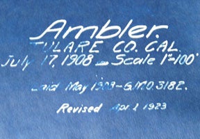 Southern Pacific Lines (San Francisco, Calif.) - Right of Way and Track Map of Ambler, Tulare County, California