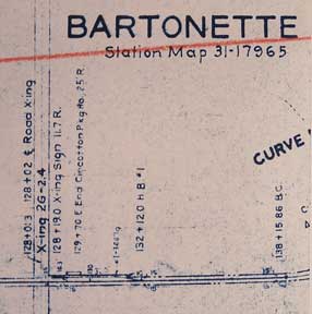 Item #56-0402 Right of Way and Track Map of Barton, Amador County, CA and Vicinity. Southern...