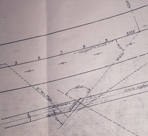 Item #56-0413 Station Plan of Cartago, Inye County, CA. Southern Pacific Lines, Calif San Francisco