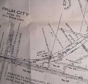 Item #56-0419 Right of Way and Track Map for San Diego and Arizona Railway Co, Palm City, San...