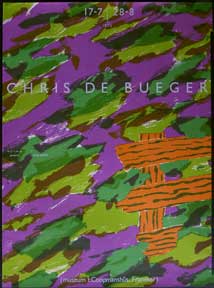 Item #56-0600 Purple Green and Orange Exhibition Poster. Chris De Bueger