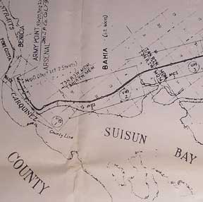 Item #58-0536 Right of Way and Track Map of Benecia and Army Point, Solano County, CA. Southern Pacific Lines, Calif San Francisco.