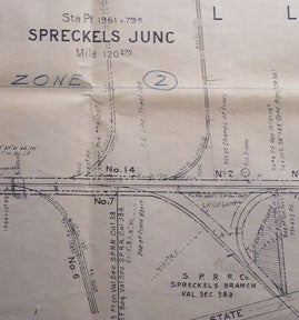Item #58-0556 Right of Way and Track Map of Spreckels Junction, Salinas, Monterey County, CA....
