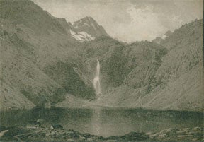 Landscape Artist - Mountain Landscape with Waterfall in Switzerland
