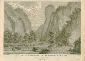 Item #59-0039 Vue des rochers de Moustiers-Travers: Comté de Neuchatel. Alexandre