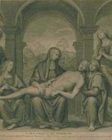 Item #59-0051 Jesus Christ au tombeau. Claude du Flos, after Pierre Perugin