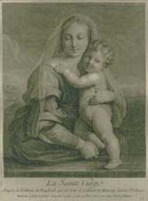 Item #59-0064 La Sainte Vierge. Jean Charles after Raphaël Flipart