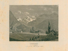 Item #59-0136 Interseen vers la Jungfrau. Johann Heinrich Locher