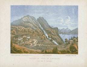 Item #59-0144 Cascade et Hôtel du Giessbach (Lac des 4 Cantons). F. Baumann