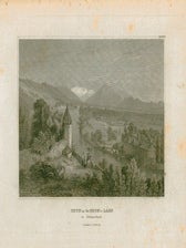Item #59-0153 Thun on the Thun Lake in Switzerland. Johann Georg Martini