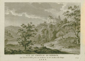 Item #59-0154 Vue du Chateau de Birseck, dans l'Evêché de Bâle, prise sur la Hauteur du côté...