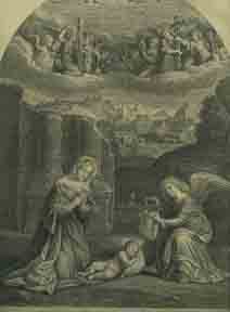 Item #59-0180 La Sainte Vierge adorant l'Enfant Jesus. Jean de after Benvenuto Garofalo Poilly