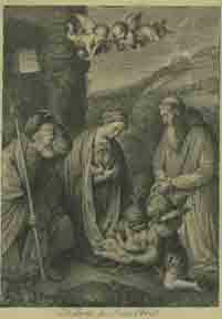 Poilly, Jean-Baptiste de after Gaudentio Ferrari - Nativit de Jesus Christ
