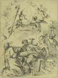 Item #59-0203 Des Malades invoquans un Saint Evêque. Anne-Claude-Philippe de Tubières...