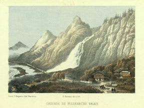 Item #59-0270 Cascade de Pissevache: Valais. F. Baumann