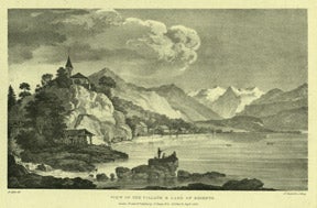 Aglio, Agostino - View of the Village & Lake of Brientz