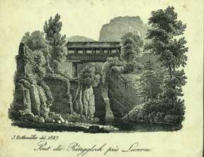 Item #59-0284 Pont du Ränggloch près Lucerne. J. Rothmüller