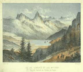 Item #59-0396 Le Lac Lowertz et les Mythen: Vus du chemin de Goldau au Righi. Lopp&eacute