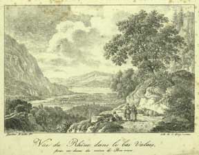 Bacler d'Albe, Louis - Vue Du Rhne Dans le Bas Valais: Prise Au Dessus Des Ruines de Bex-Vieux