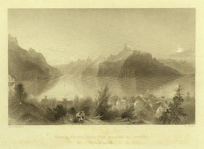 Item #59-0434 Tell's Chapel and the Meadow of Grutli: Lake of Lucerne. William Henry Bartlett