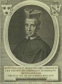 Item #59-0484 Portrait of Cardinal Celestino Sfondrati, O.S.B., obit. 1696. Benedictus after David Fariat.