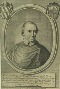Item #59-0486 Portrait of Cardinal Gaspar de Molina y Oviedo, bishop of Málaga, Spain, obit. 1744. P. Antonio Pazzi.