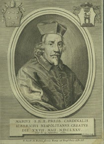 Item #59-0500 Portrait of Cardinal Mario Alberizzi, obit. 1680. Alberto Clouet
