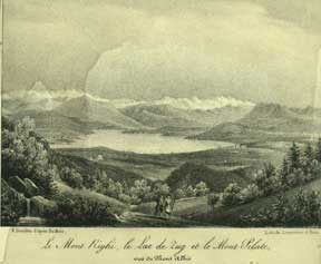 Item #59-0526 Le Mont Righi, le Lac de Zug et le Mont Pilate: Vus du Mont Albis. F. Sorrieu,...