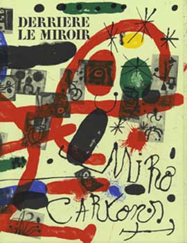Item #59-0658 Derrière le miroir. DLM 151-152. Cover only. Joan Miró.