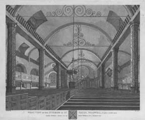 Item #59-0917 West View of the Interior of St. Paul's, Shadwell, Taken Down 1817. after...