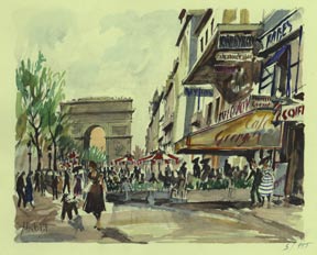 Herbelot - Paris - Les Champs Elyses Et L'Arc de Triomphe
