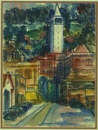 Item #59-1173 Around the Campanile. Doris Miller Johnson