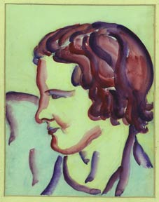 Johnson, Doris Miller - Watercolor Portrait