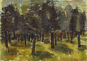Item #59-1190 Grove of Trees. Doris Miller Johnson