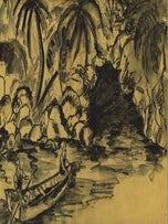 Item #59-1220 Tropical Lagoon II. Doris Miller Johnson