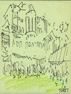 Item #59-1226 Collection of Travel Sketches. Doris Miller Johnson