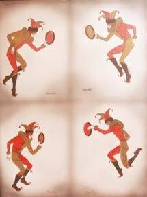 Item #59-1253 Four Harlequins. R. Chandler