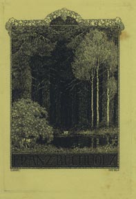 Item #59-1300 Ex Libris Franz Buchholz. G. Broel