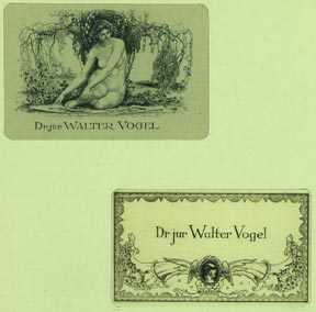 Volkert, Hans - Calling Cards for Dr. Jur. Walter Vogel