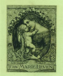 Item #59-1308 Ex Libris Frau Marie Lieven. Hans Volkert.